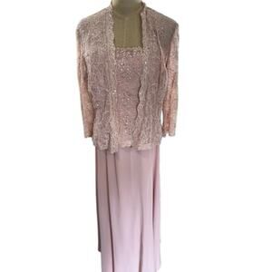 NWT!! "Karen Miller" Pink Lace Sequin Dress SZ 12 Please See Pics VTG FINAL SALE